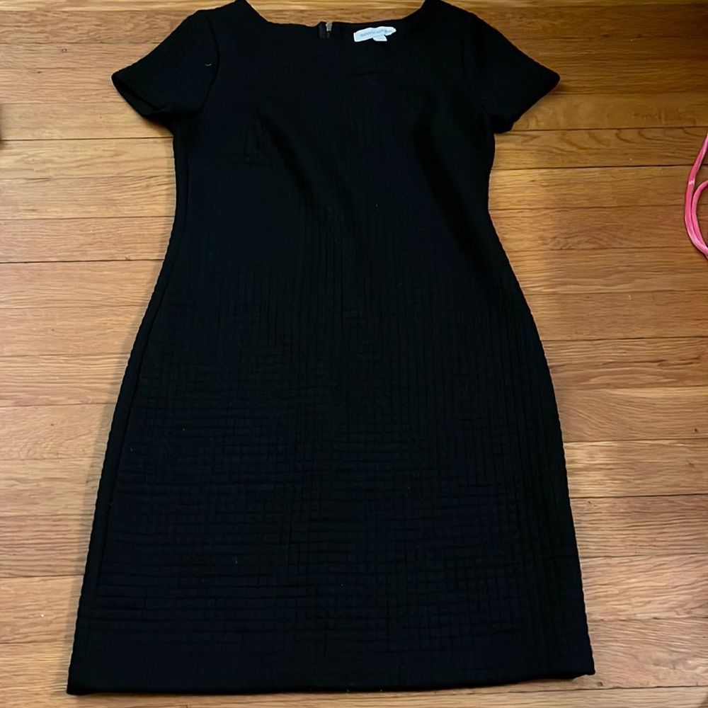 Banana Republic • black waffle knit dress • size 0
